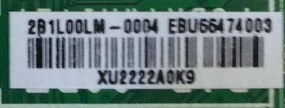 MAIN PARA SMART TV LG 4K RESOLUCION ( 3840x2160 ) UHD / NUMERO DE PARTE EBU66474003 / EAX69581703 (1.2) / 66474003 / EAX69581703 / XU2222A0K9 / 2B1L00LM-0004PANEL NC500TQG-VHKH1 / DISPLAY PT500GT02-5 / MODELO 50UP8000PUR.BUSSLJM - Imagen 3